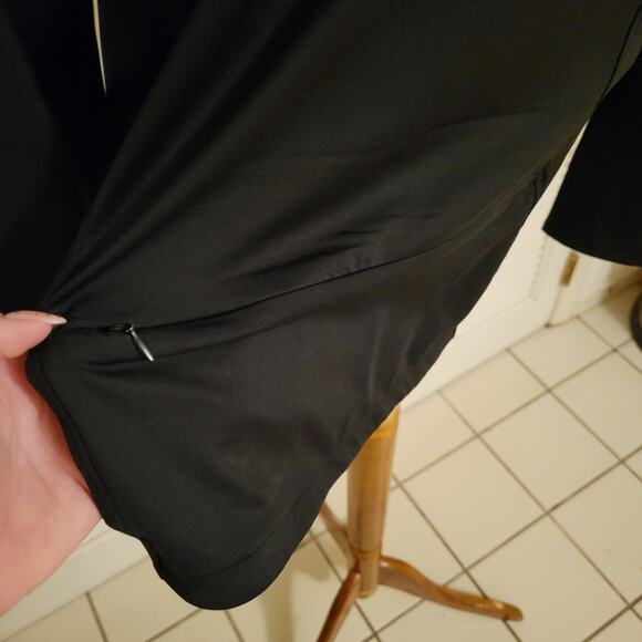 Belyn Key Black Workout Running Jacket Women's Large Zip Neck Lightweight - Picture 8 of 13